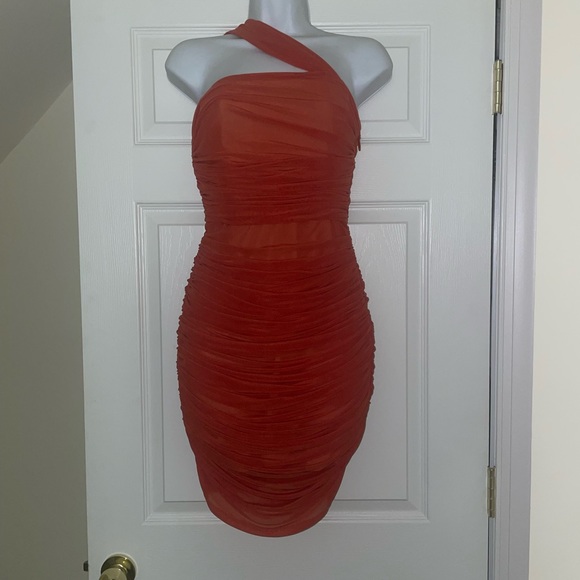 Michael Costello x Revolve Honor Mini Dress in Rust - Picture 7 of 8